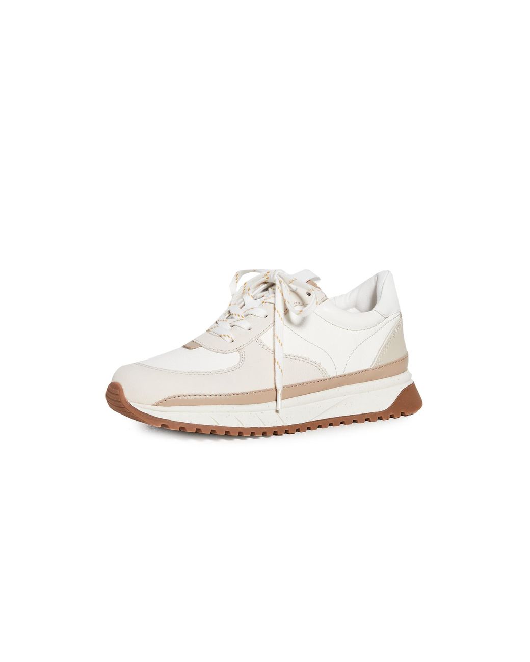 neutral color block sneakers