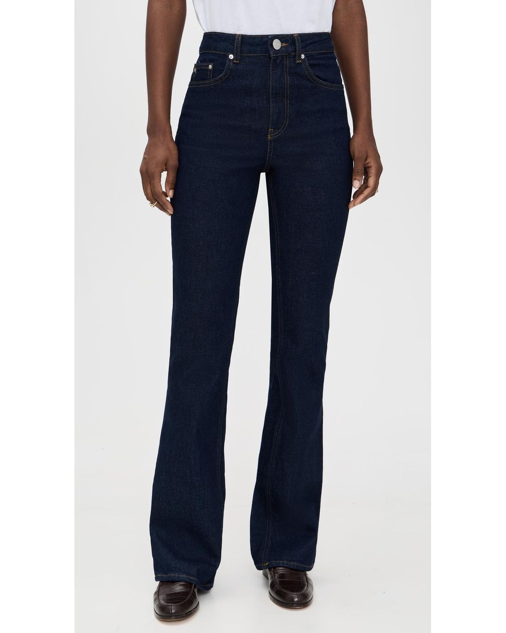 ALIGNE Blue Straight Flare Jeans