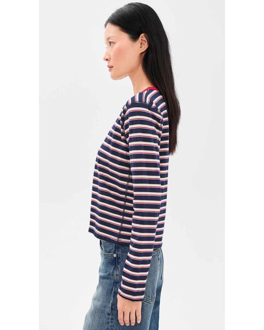 Asher Blue Lucy Stripe Tee