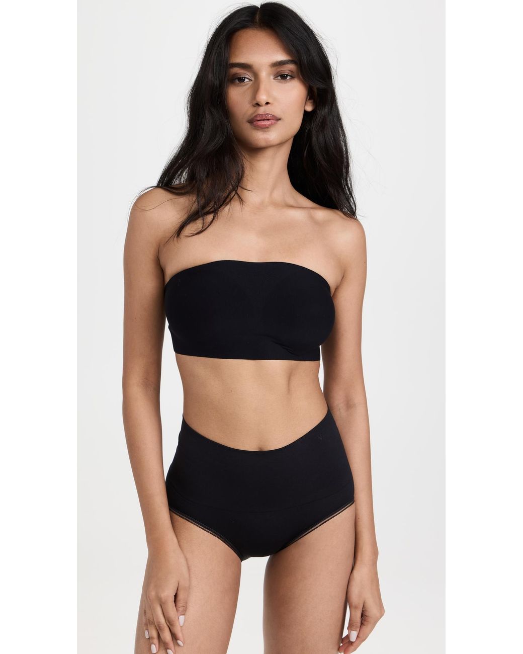 Commando Black Butter Soft Support Strapless Bralette