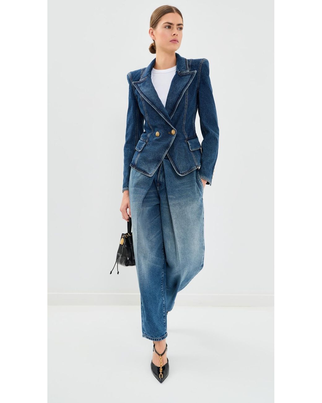 Balmain Blue Dark Denim Jacket