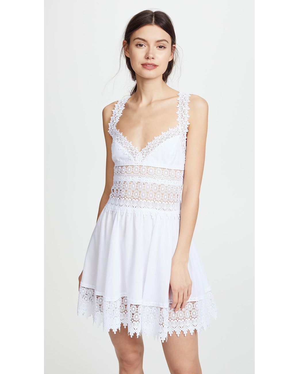 Charo Ruiz Lace Marilyn Dress in White - Save 4% - Lyst