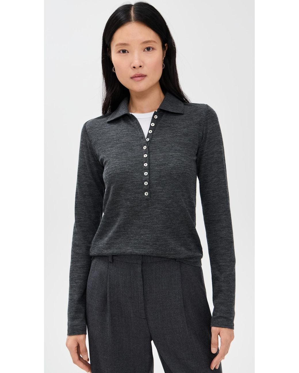 Vince Black Multi Button Polo