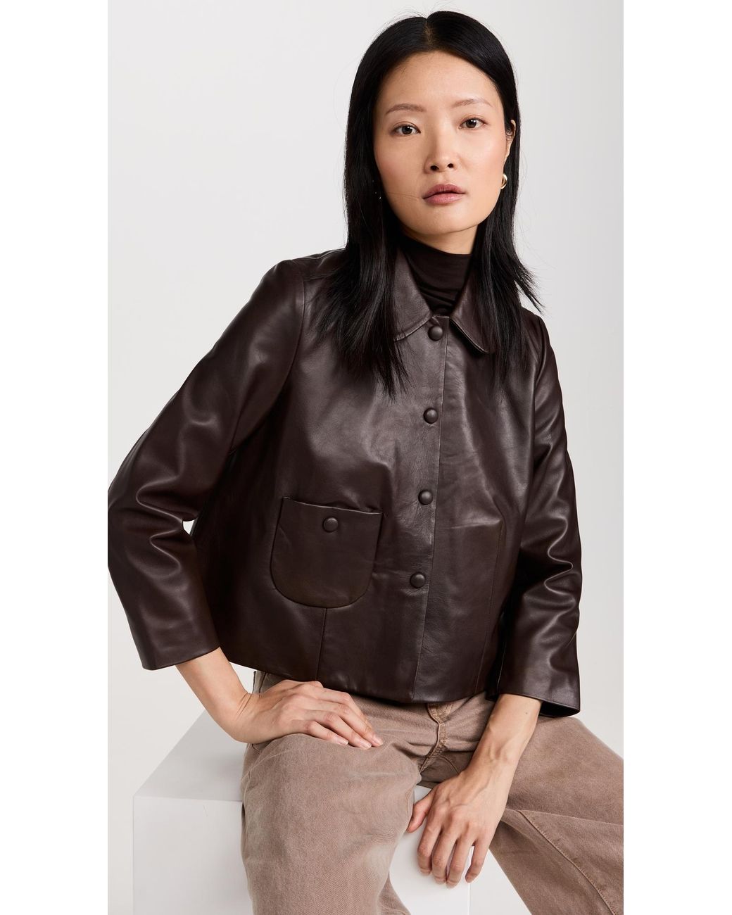 Ba&sh Black Milos Leather Jacket