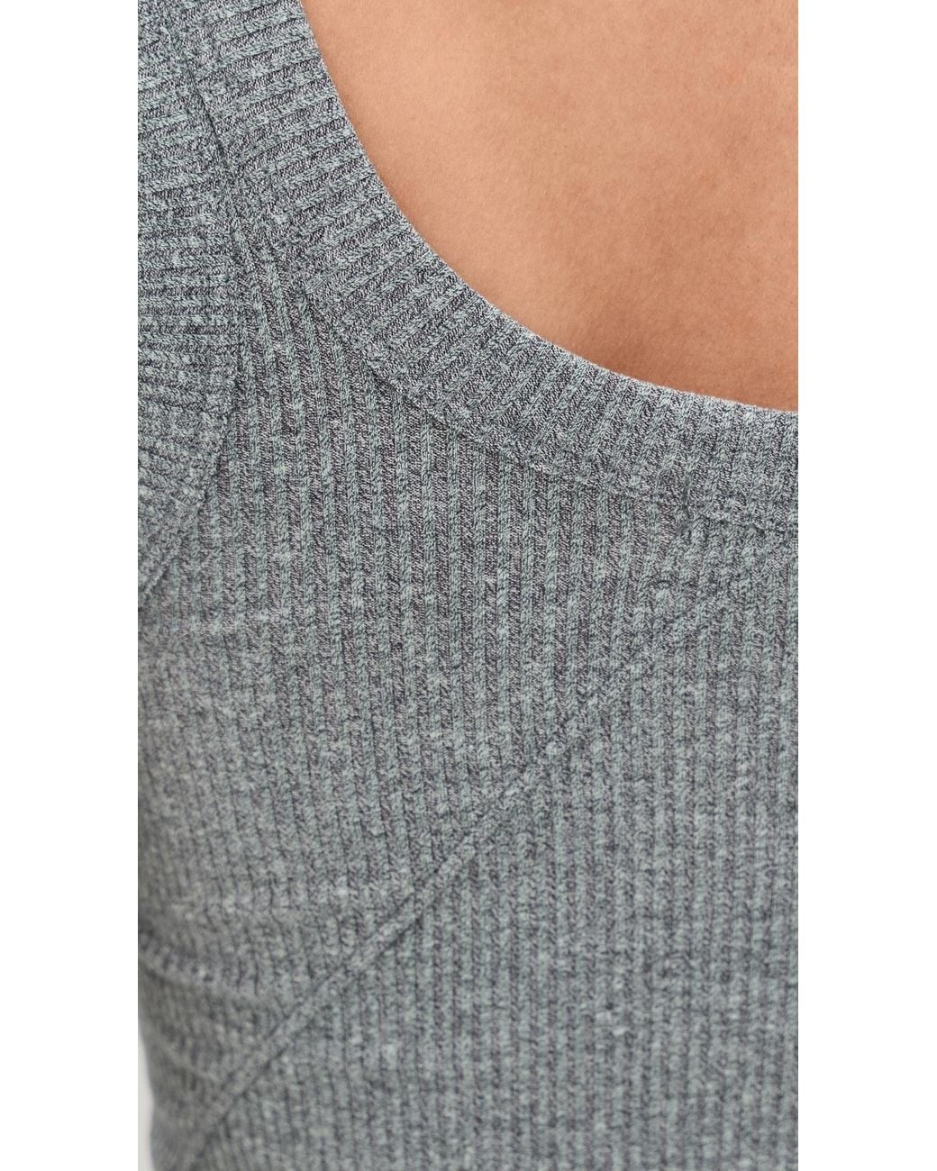 Rag & Bone Gray The Essential Rib U Neck Tank