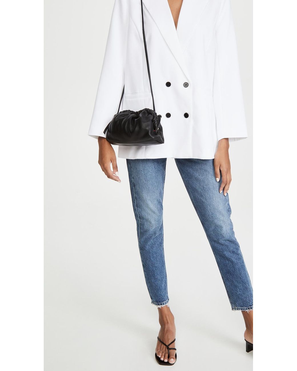 Mansur Gavriel Black Mini Cloud Clutch