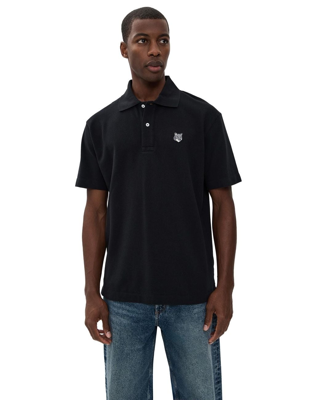 Maison Kitsuné Black Fox Head Patch Comfort Polo for men
