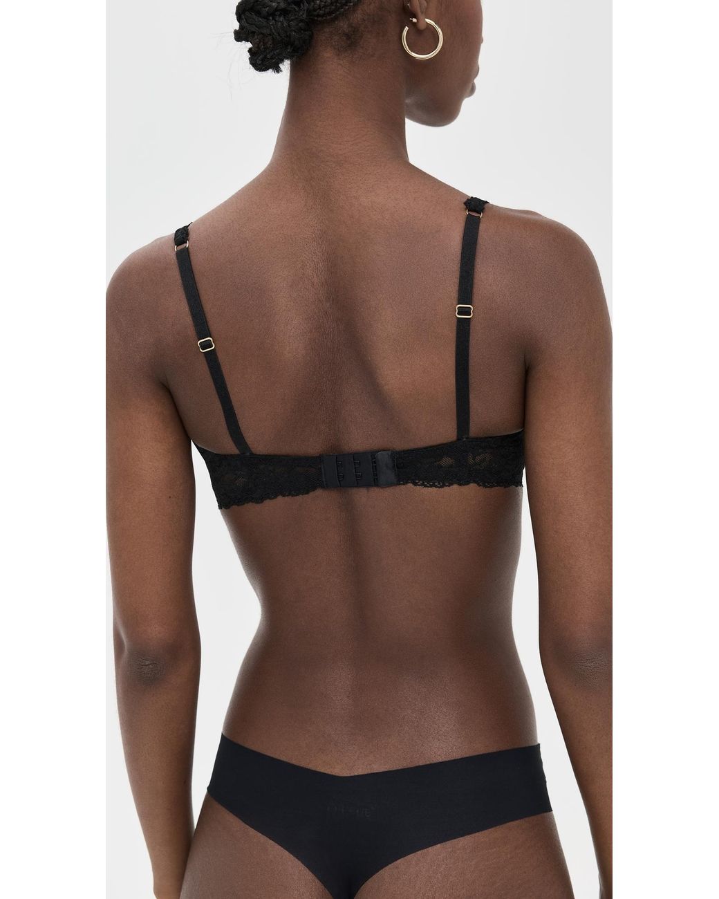 Commando Black Double Take Lace Thong