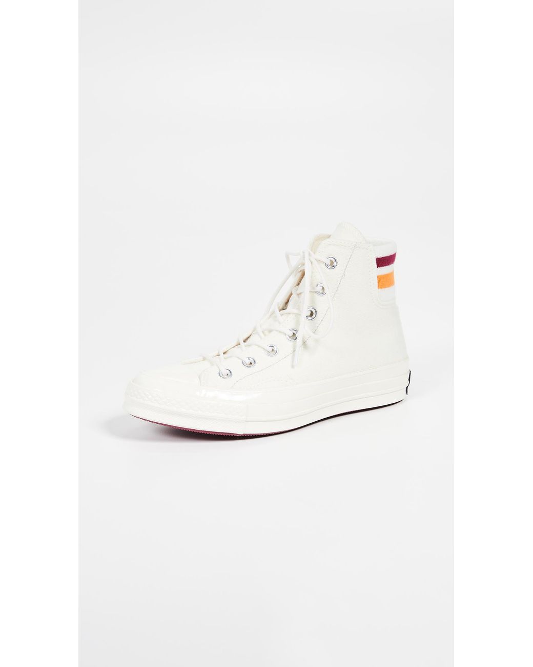 Converse Felt Chuck 70 Retro Stripe High Top Sneakers in White | Lyst