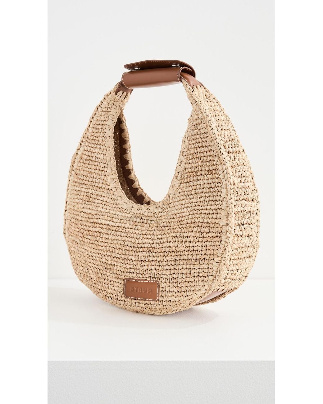 Staud Natural Moon Raffia Tote Bag