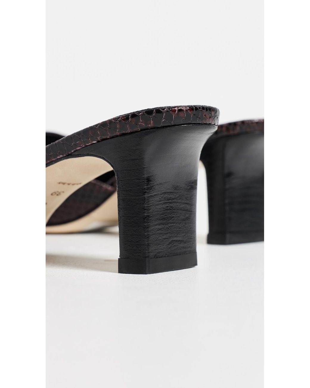 Aeyde Black Blithe Snake Print Pumps