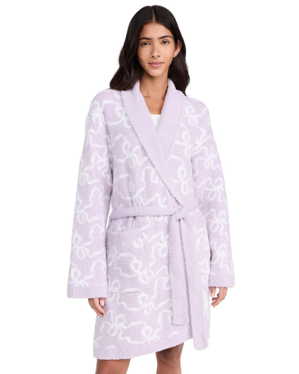 LoveShackFancy Purple Teddy Robe