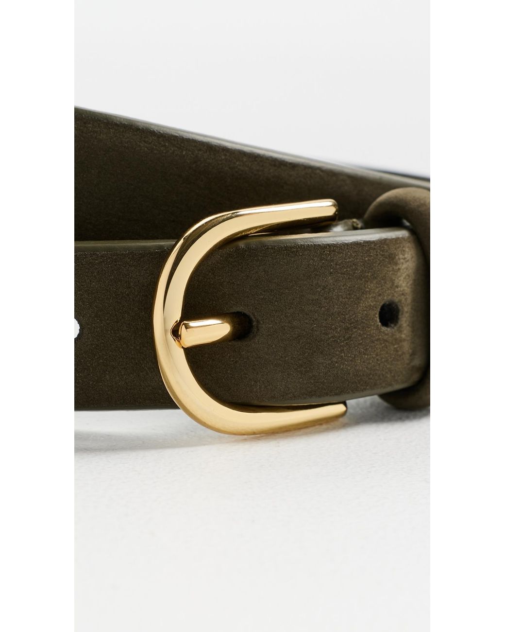 Andersons Black Slim Nubuck Leather Belt