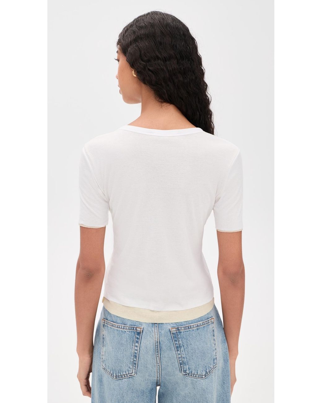 B Sides White Double Tee
