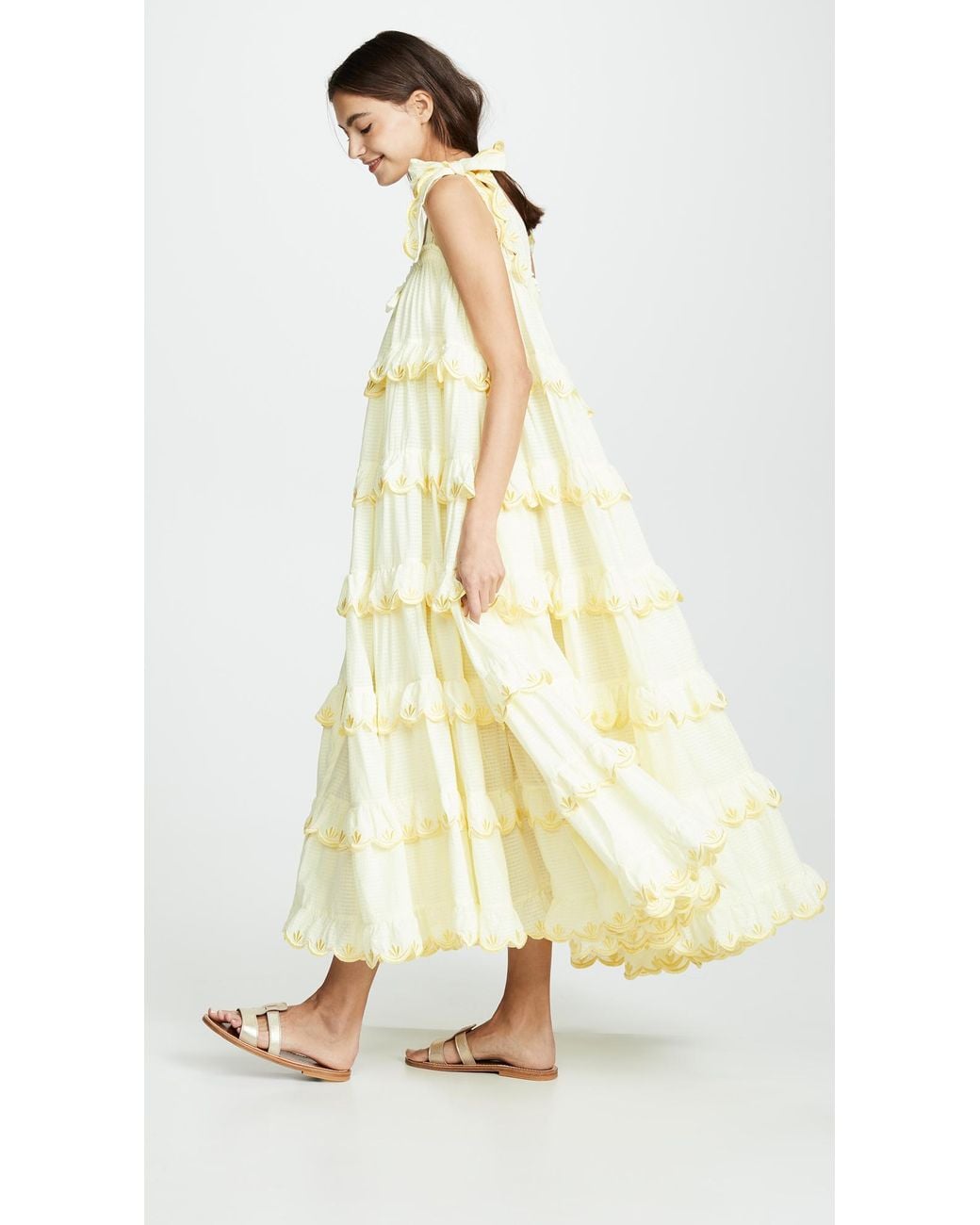 Innika Choo Iva Biigdres Dress in Yellow | Lyst