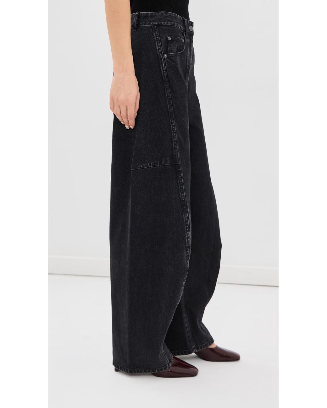 Tibi Black Sid Barrel Jeans