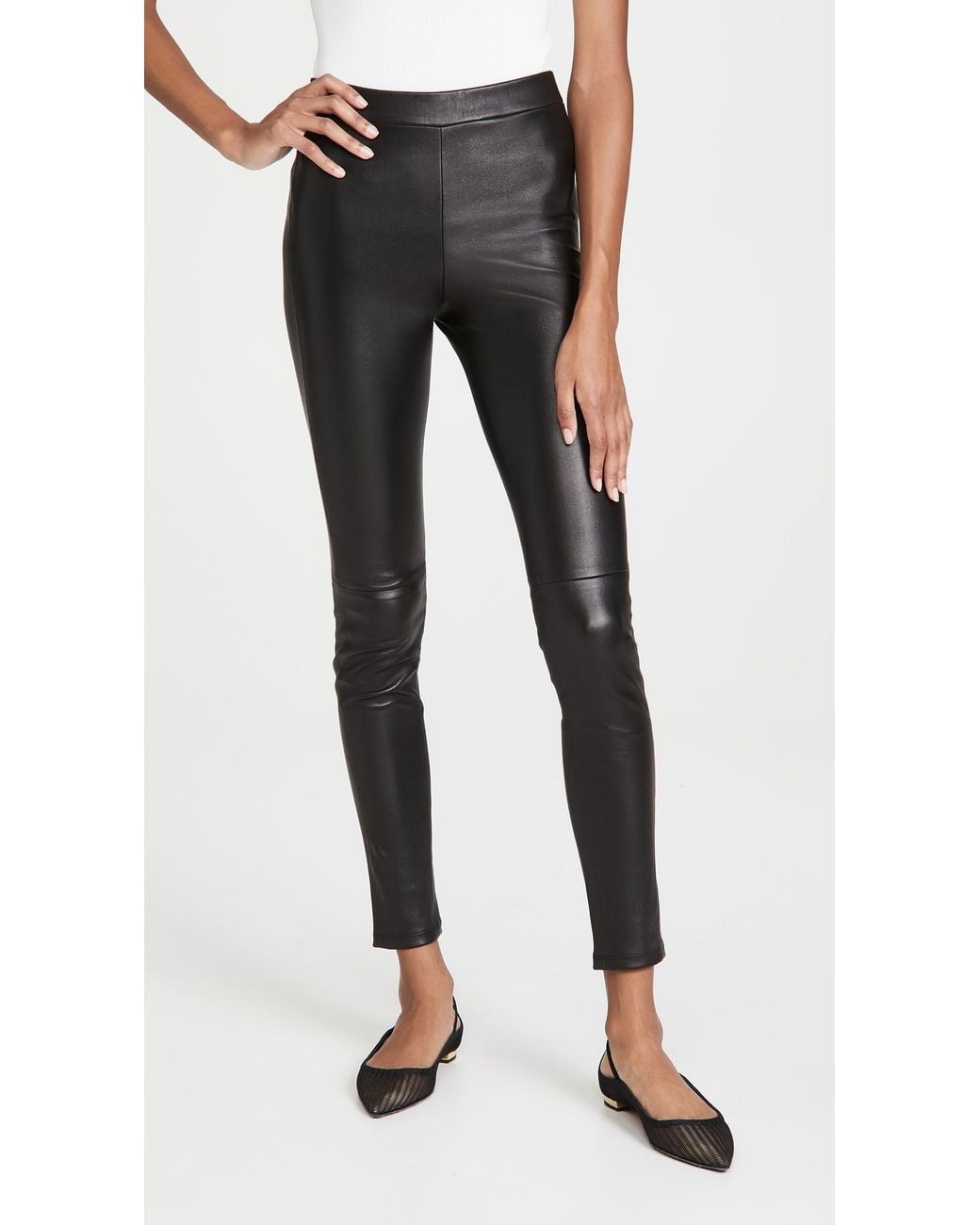 Theory Black Adbelle L2 Leather Pants