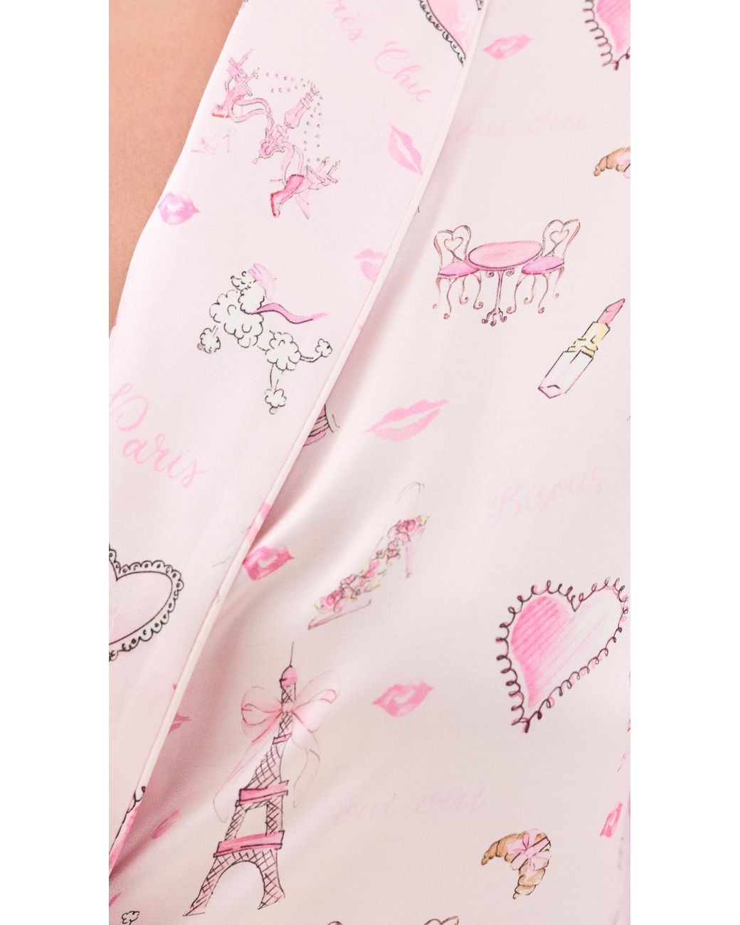 LoveShackFancy Pink Silk Robe