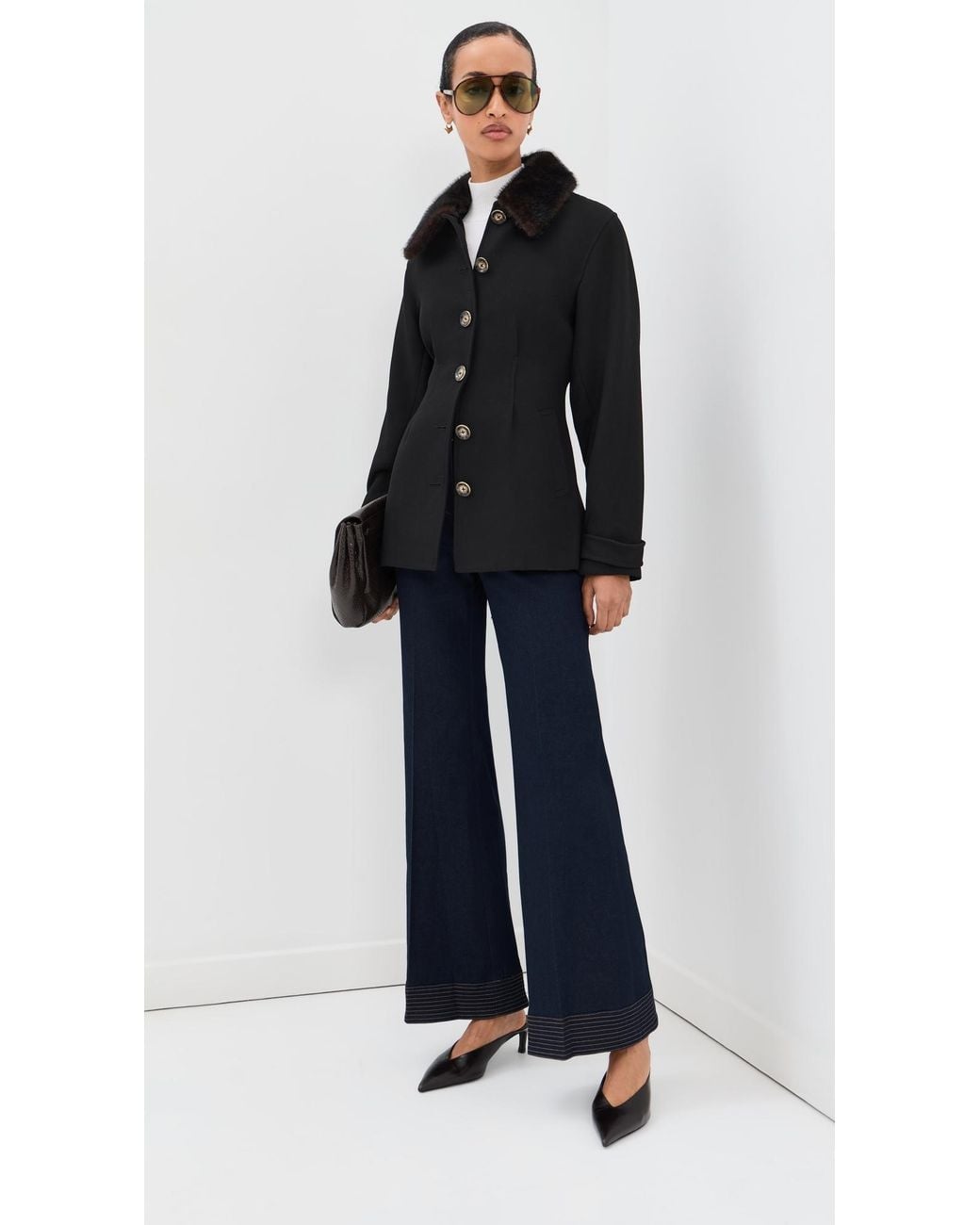 Veronica Beard Black Severine Tailored Dickey Jacket