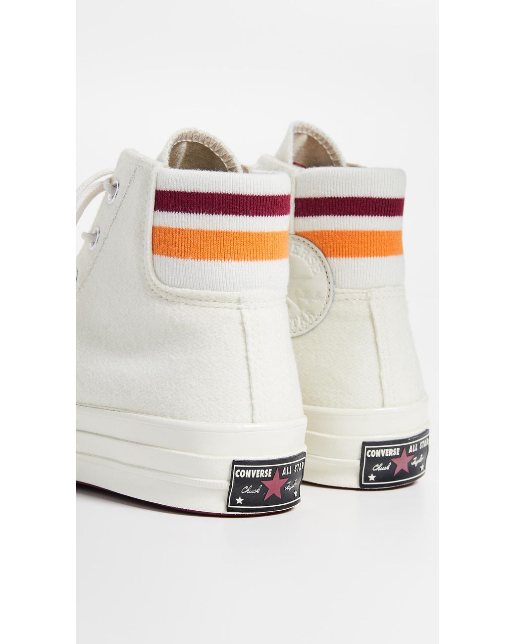 Converse Felt Chuck 70 Retro Stripe High Top Sneakers in White | Lyst