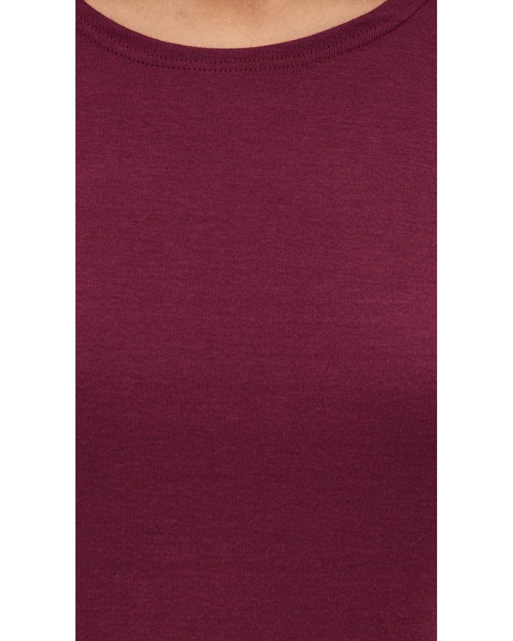 Le Bos Red Eloise Solid Crop Tee