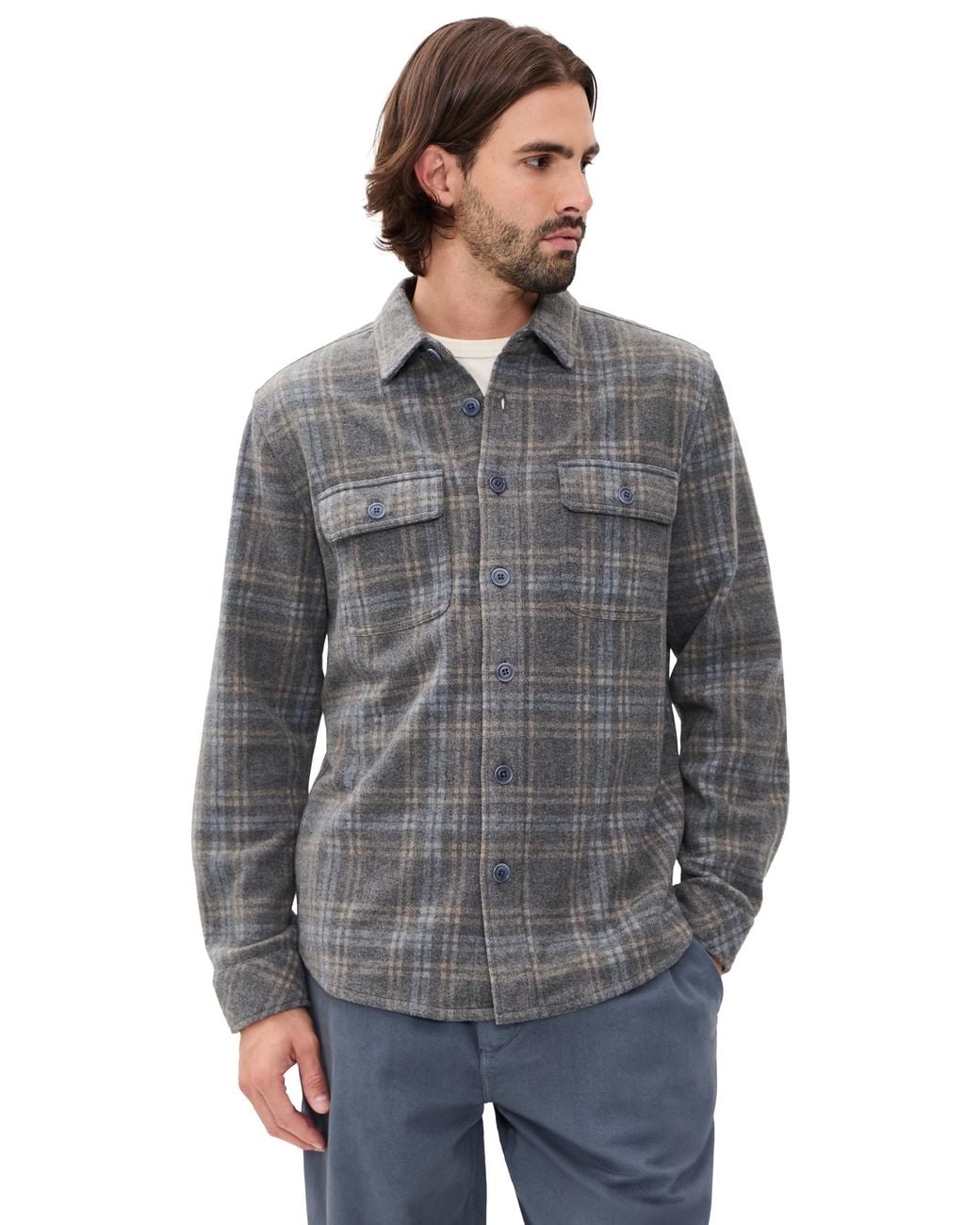 Rails Gray Alder Shacket for men