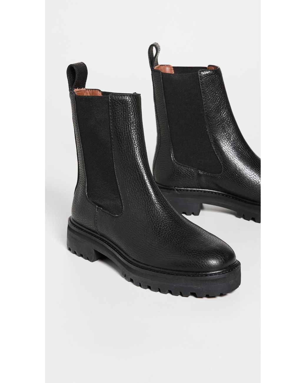 Reformation Katerina Lug Sole Chelsea Boots in Black | Lyst