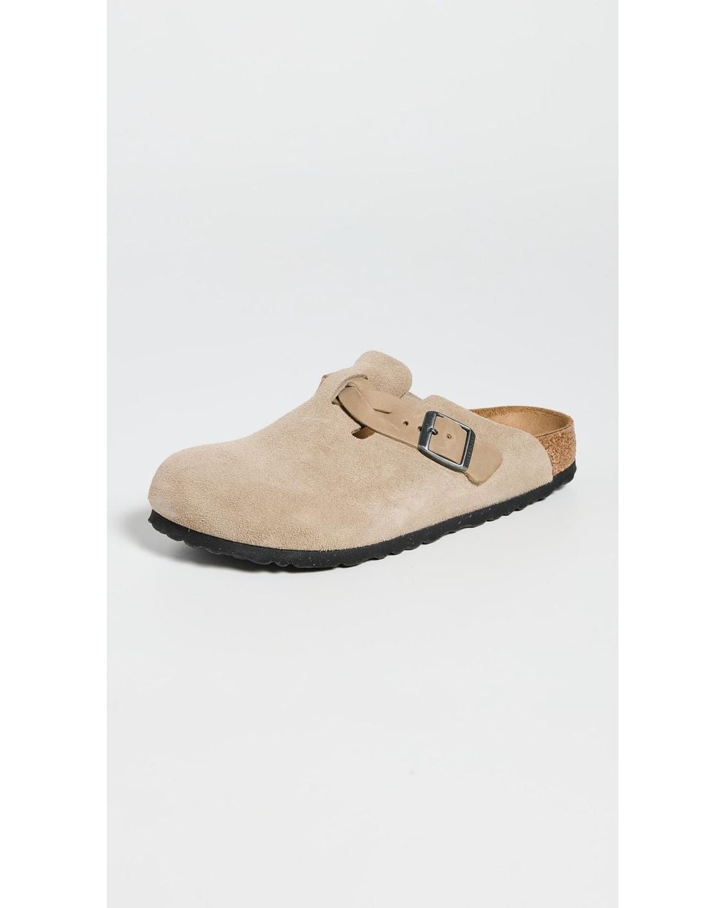 Birkenstock White Boston Braid Clogs