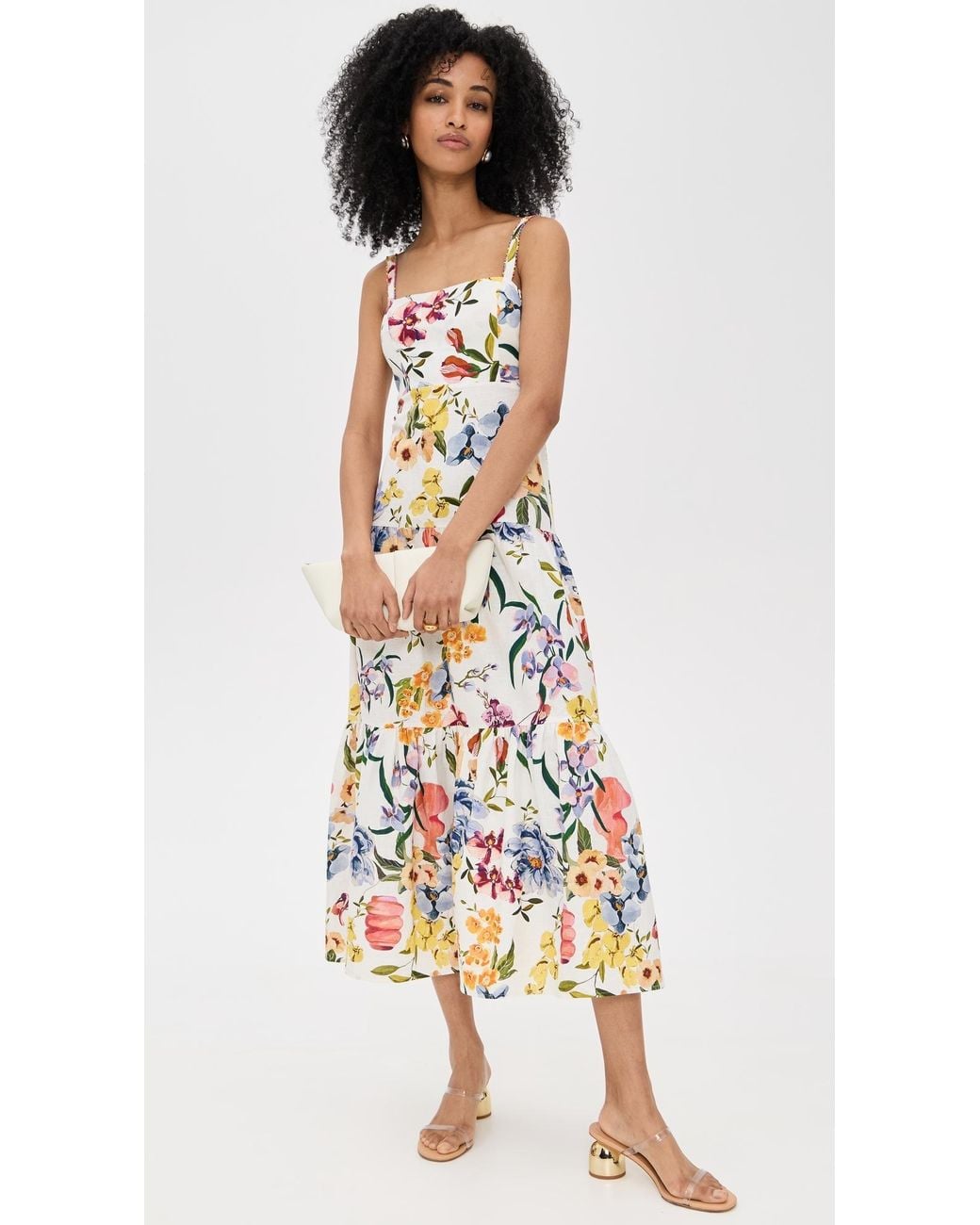 FARM Rio Greek Garden Sleeveless Maxi Dress in White | Lyst