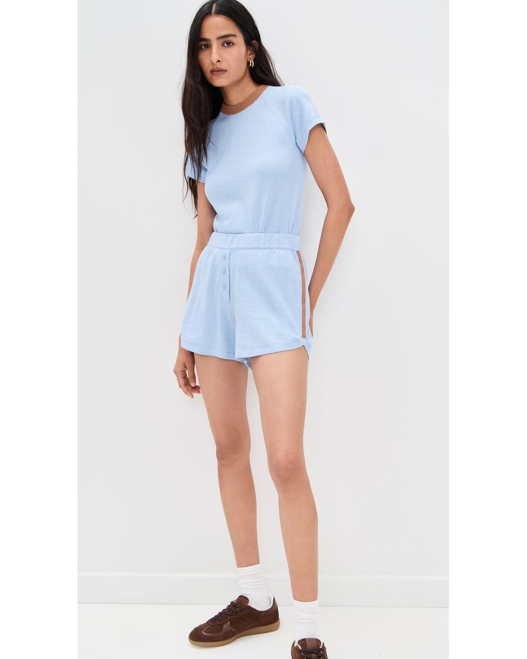 Le Bos Blue Track Shorts