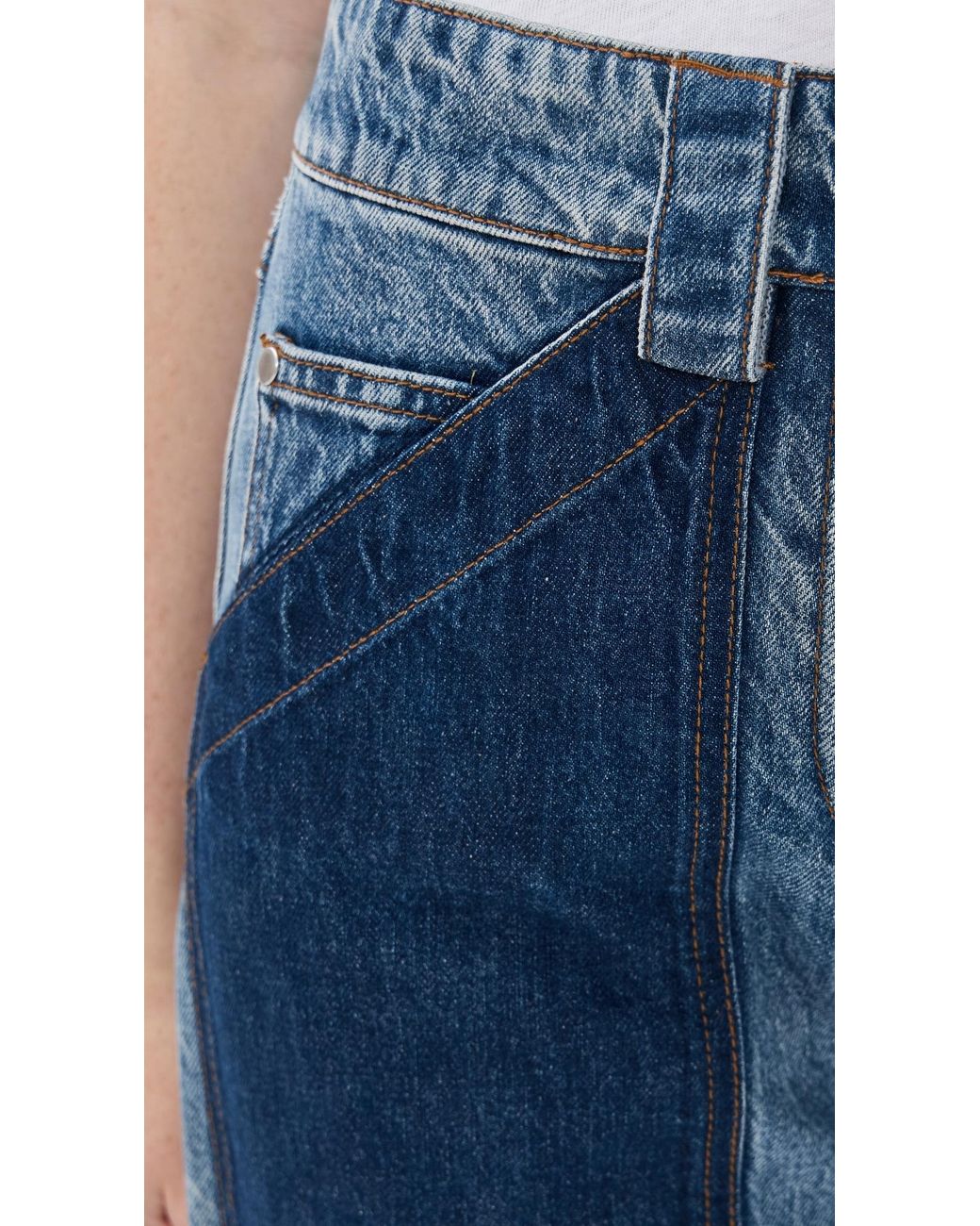 Co. Blue Denim Patchwork Pants