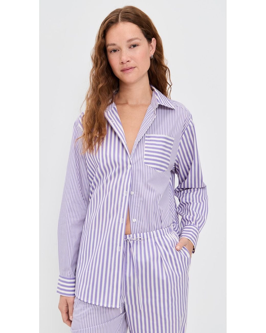 Solid & Striped Purple The Avril Button Down