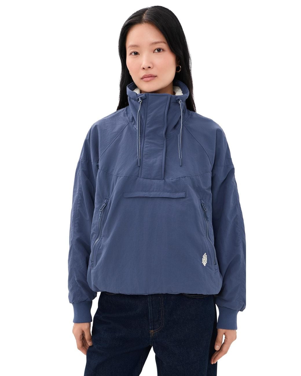 Fp Movement Blue Field Tripper Pullover Jacket