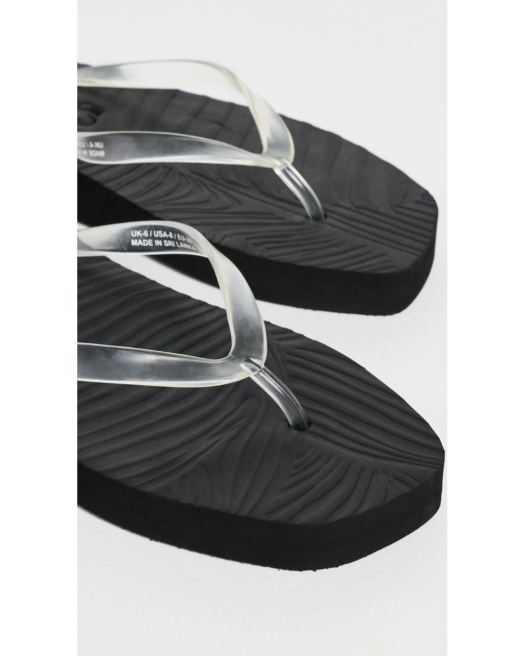 Sleeper Black Platform Jelly Flip Flops