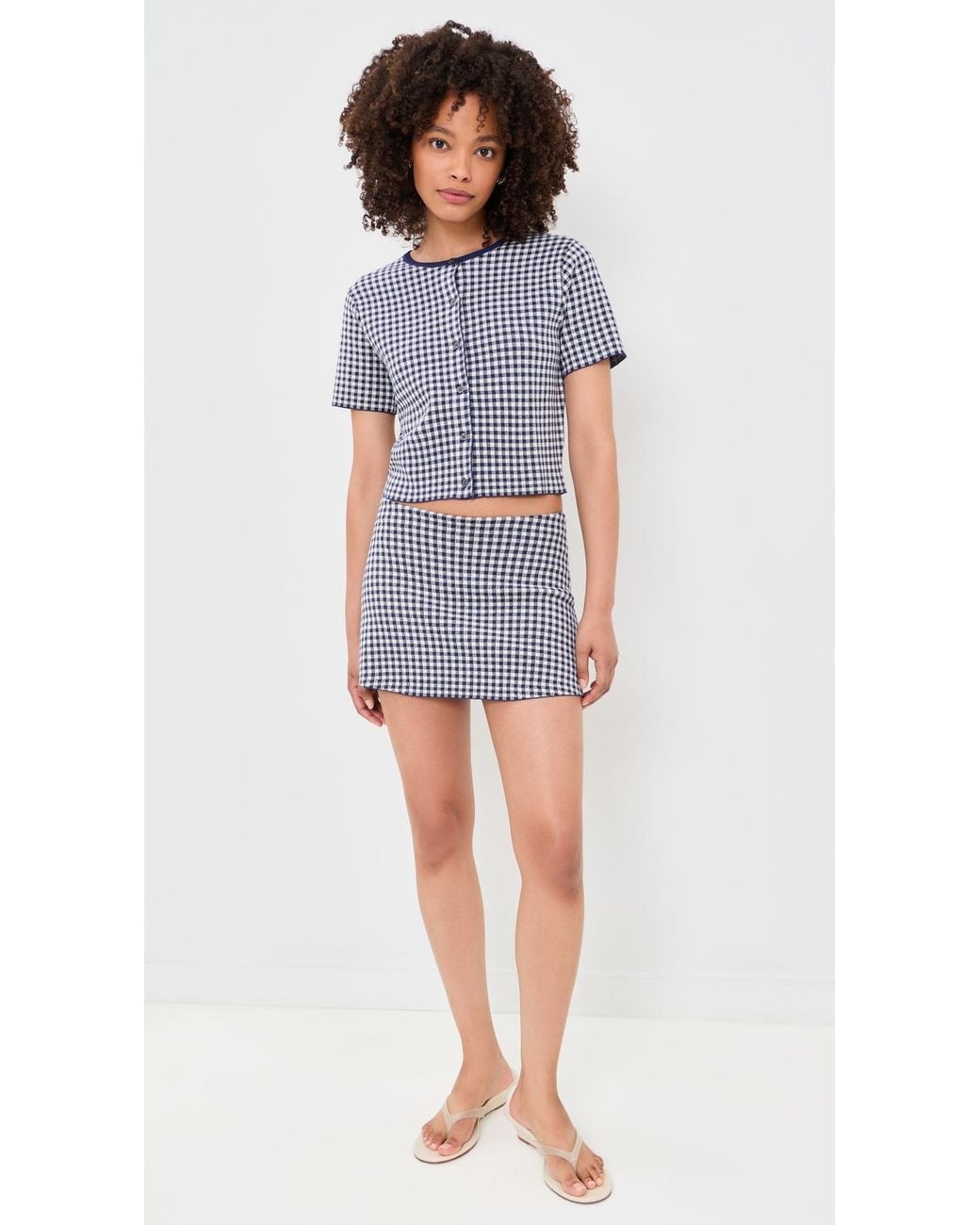 GOOD AMERICAN Blue The Keepsake Skort