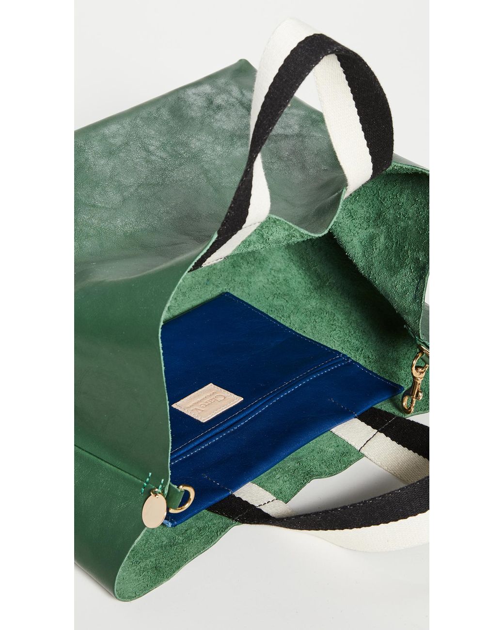 Travailler Magazine Tote in Green Nouvelle Look by Clare V