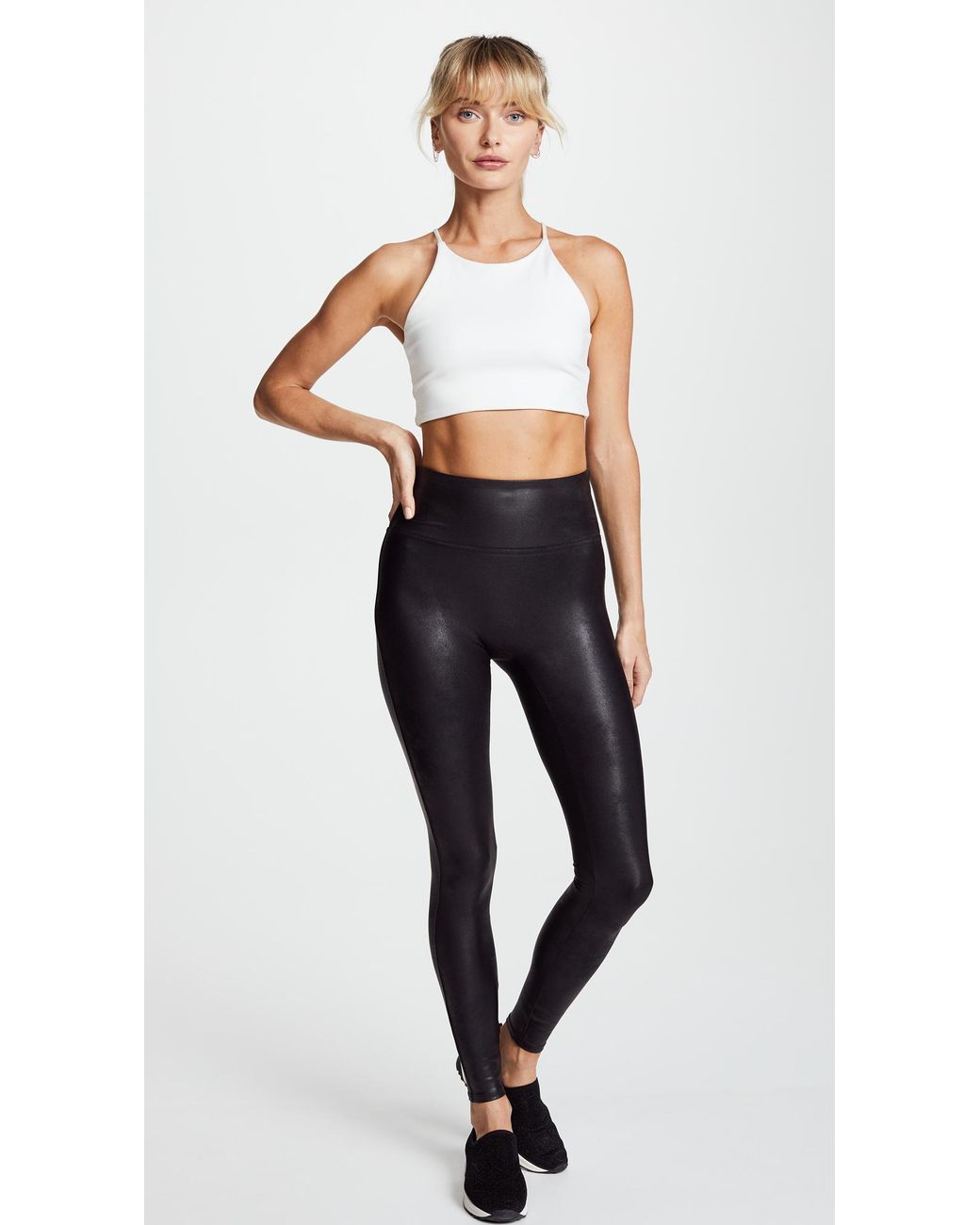 Spanx Faux Leather Quilted Leggings in 