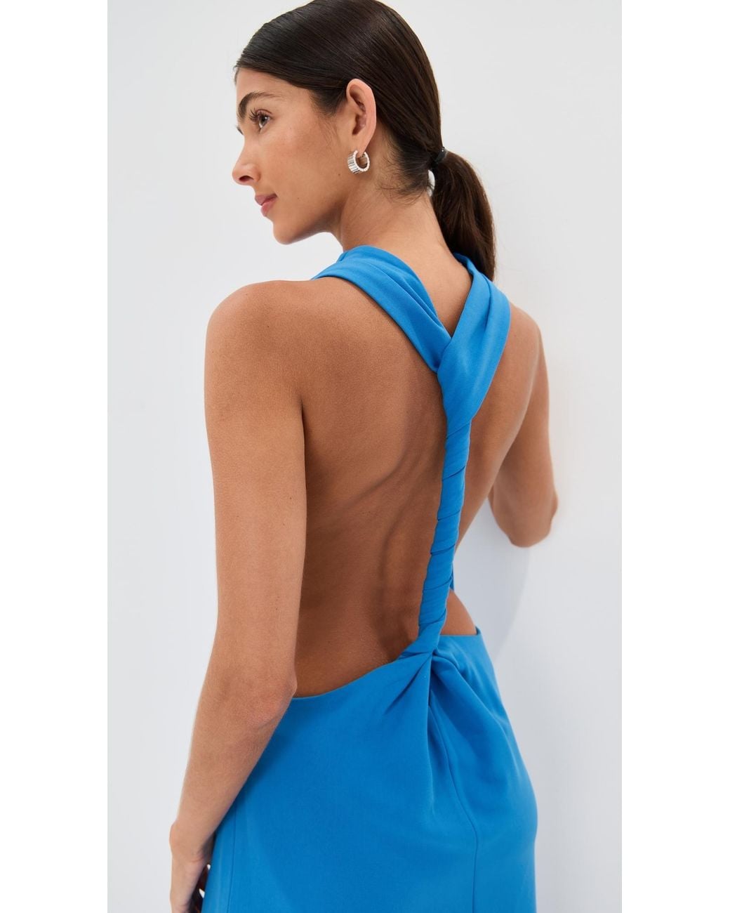 selena backless twist back matte viscose crepe dress Proenza Schouler Selena Backless Twist Back Matte Viscose Crepe Dress