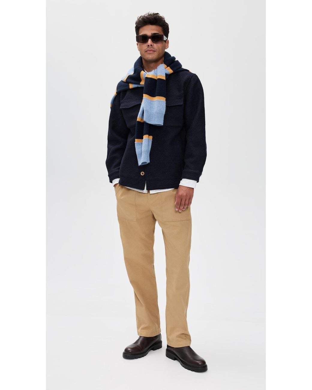 McTavish Blue Wool Jacket for men