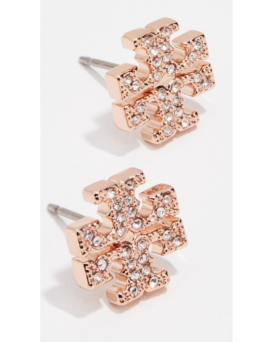 tory burch rose gold studs