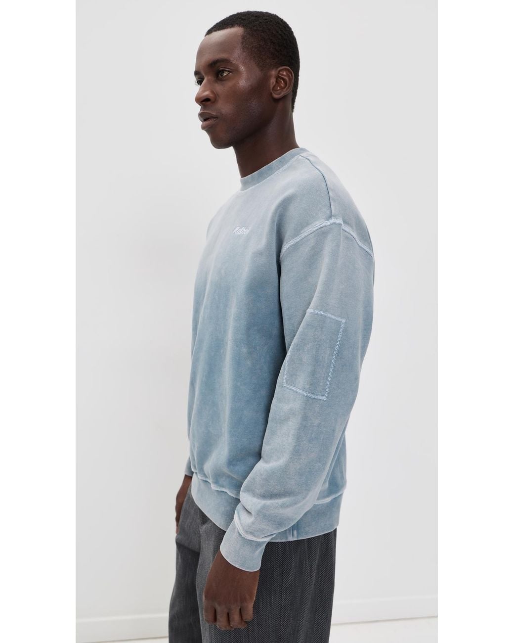 Malbon Blue Range Fragment Sweatshirt for men