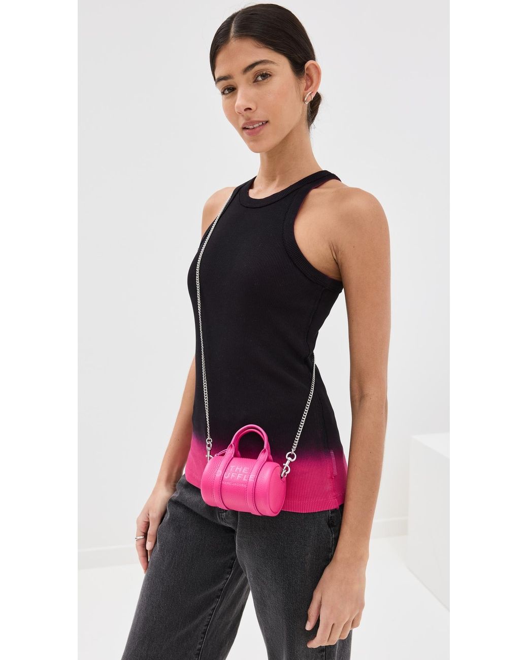 Marc Jacobs The Leather Nano Duffel Crossbody in Pink | Lyst