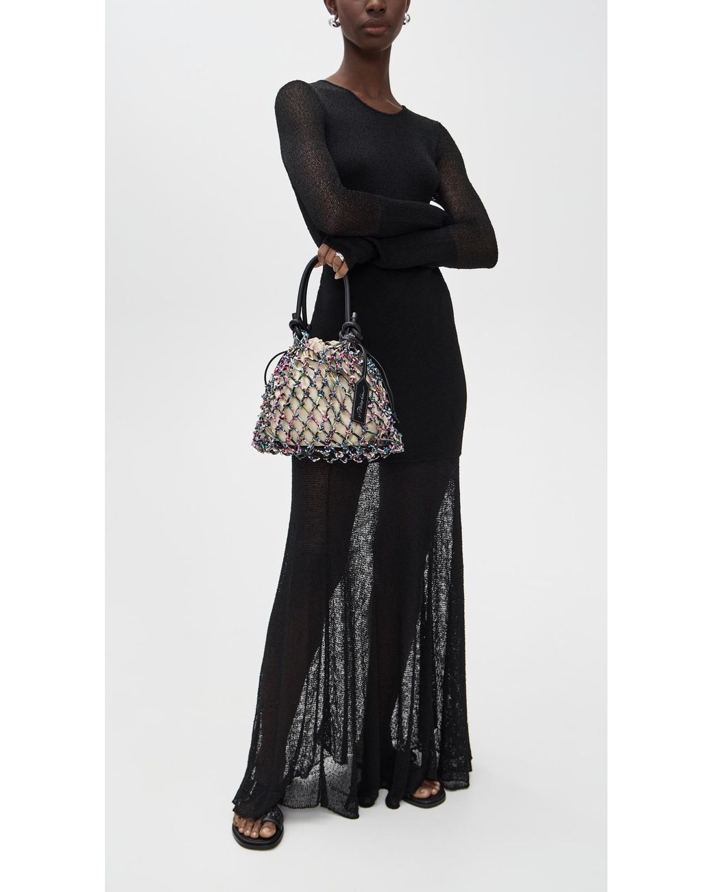 3.1 Phillip Lim Printed Macrame Mini Sac in Black | Lyst