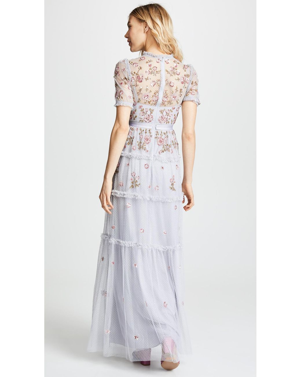 Needle & Thread Carnation Sequin Gown in Blue | Lyst