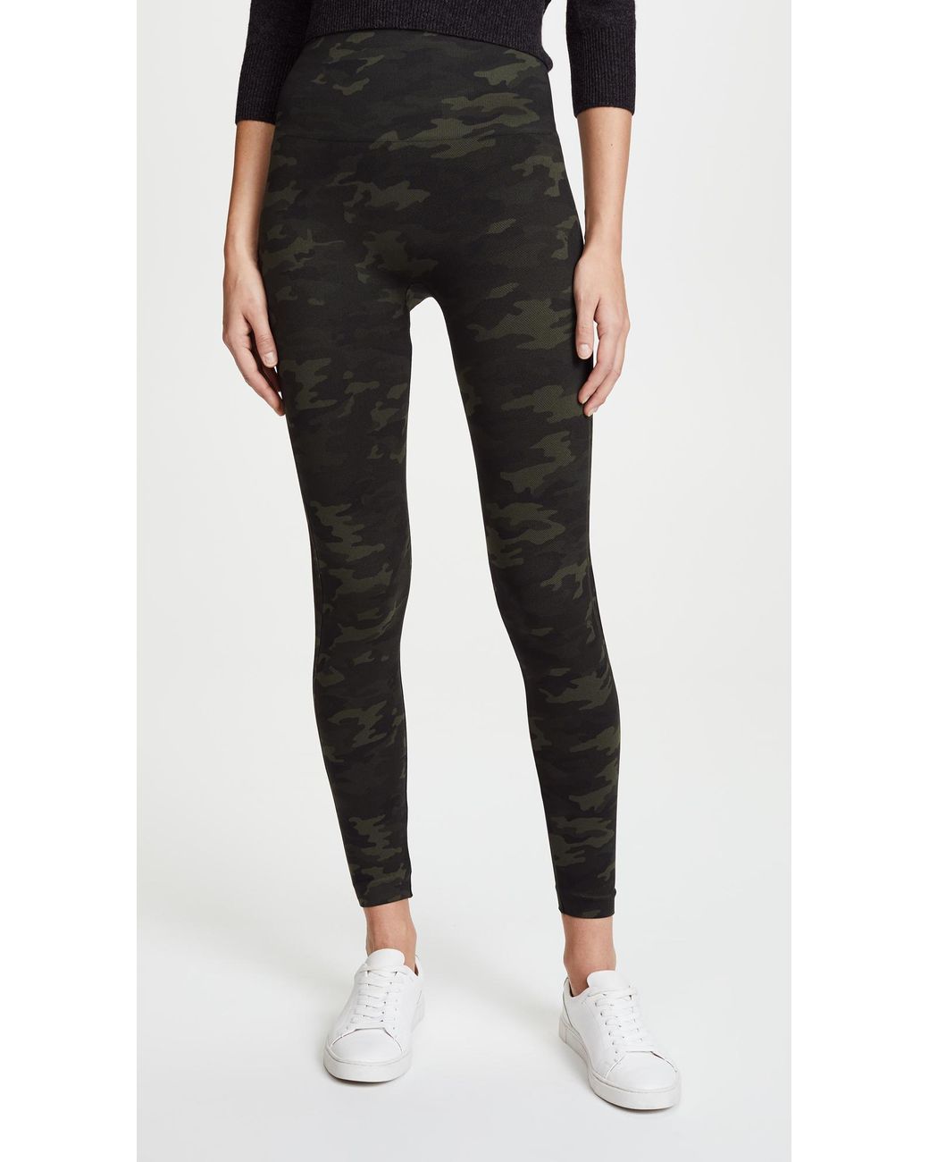 Spanx Seamless Camo Leggings in Green | Lyst