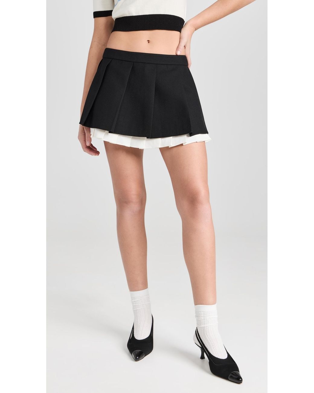 SHUSHU/TONG pleated skirt 2ways Shushu/Tong Grey Double-Layered A