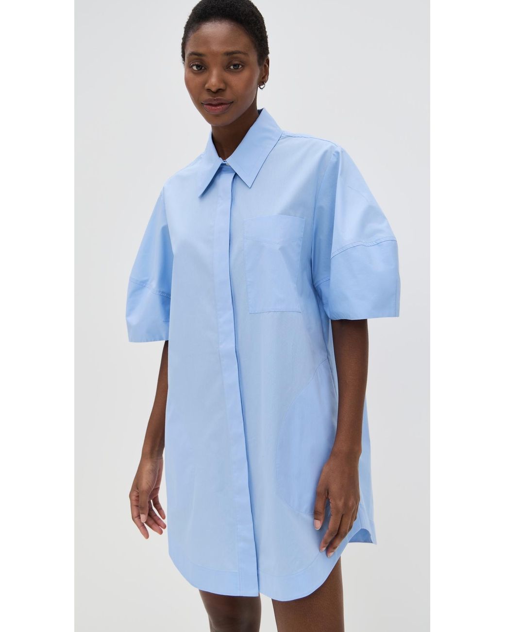 Lee Mathews Wendy Mini Dress in Blue | Lyst