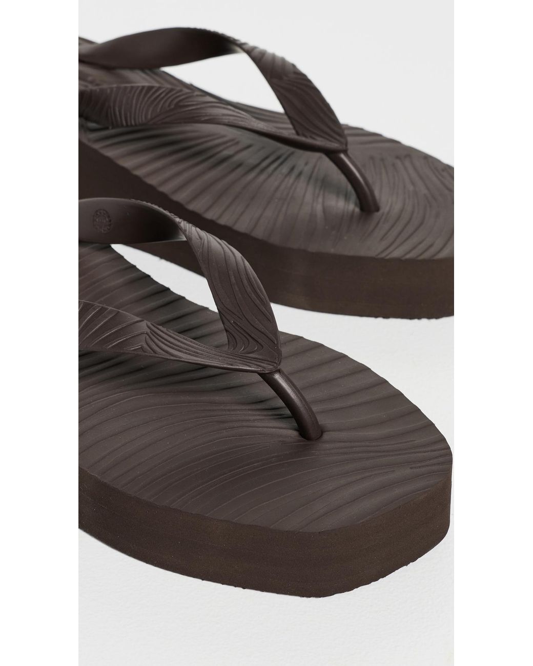 Sleeper Black High Platform Flip Flops