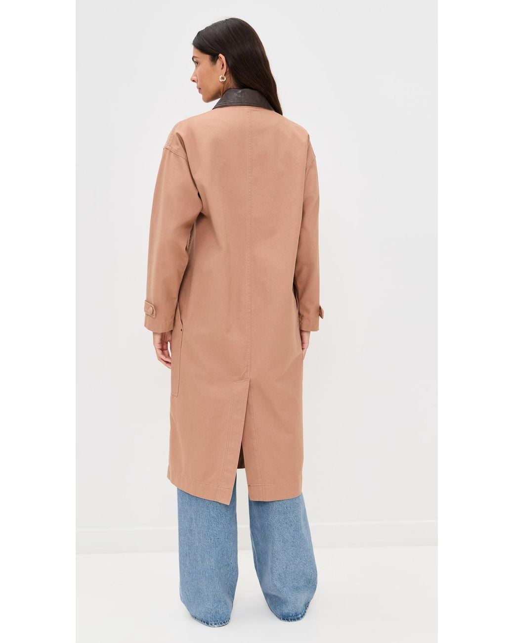 Le Bos Blue Karla Long Oversized Utility Barn Jacket