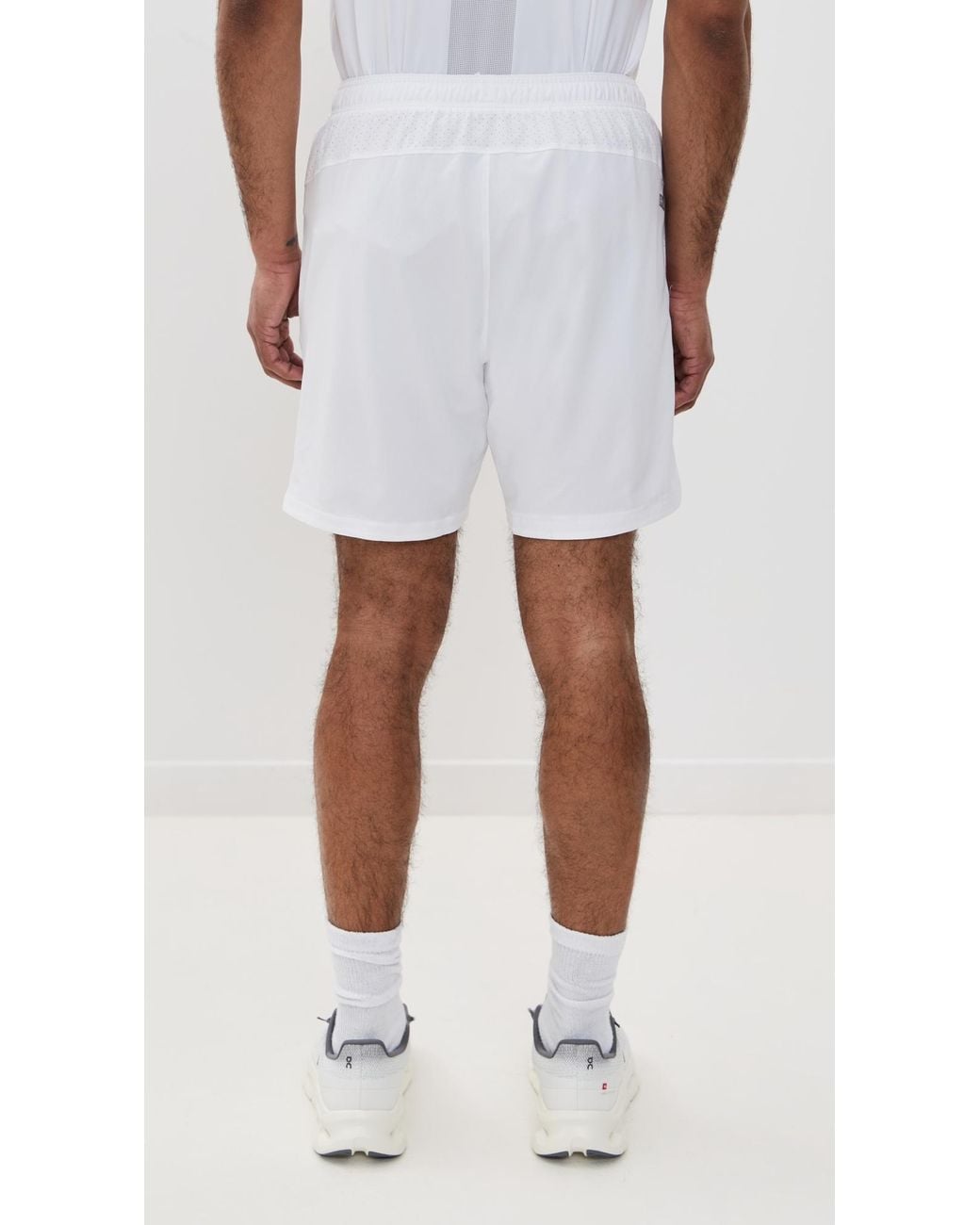 Rhone White Lined Backspin Shorts 7 for men